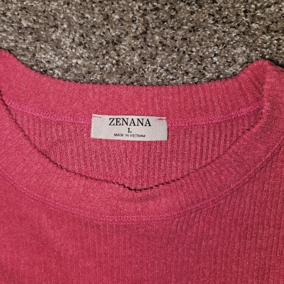 Zenana Outfitters Pink Sweater - Picture 2 of 8